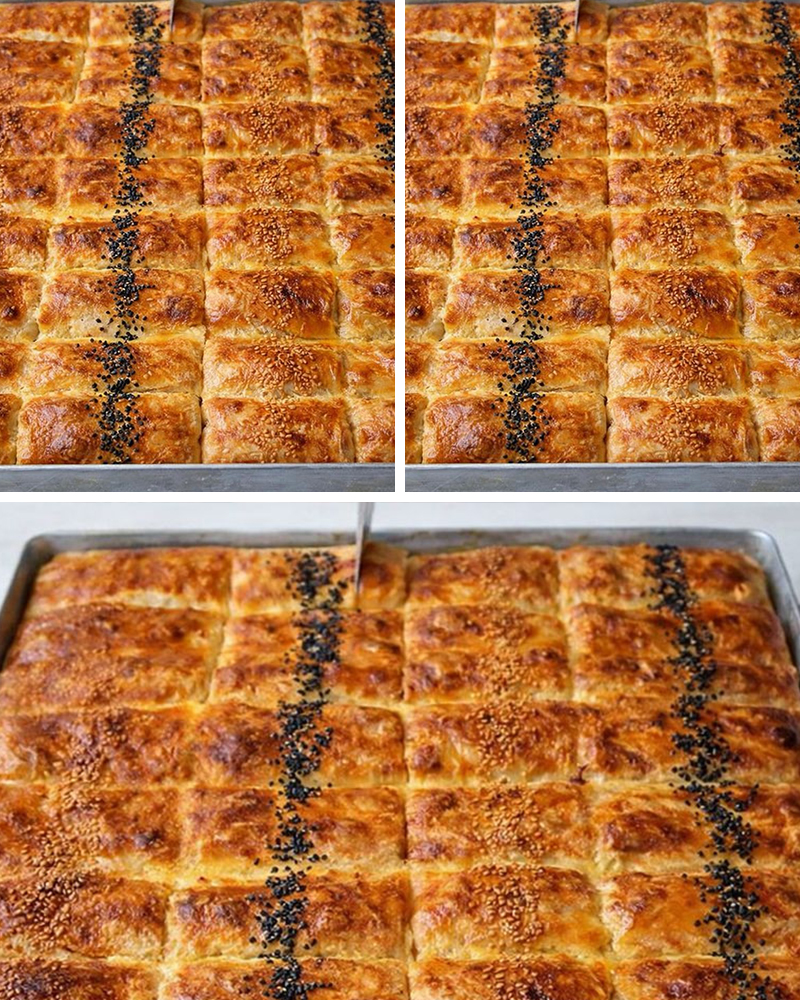 4 Yufkadan 1 Tepsi Çıtır Börek Tarifi - 1
