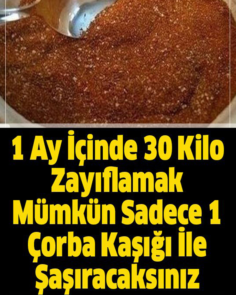1 Ay İçinde 30 Kilo Zayıflamak Mümkün Sadece 1 Çorba Kaşığı İle Şaşıracaksınız - 1