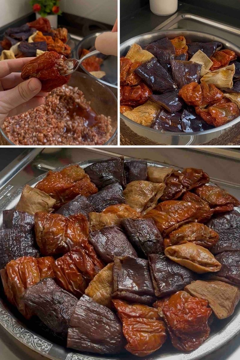 Ekşili Zeytinyağlı Kuru Dolma Tarifi - 2