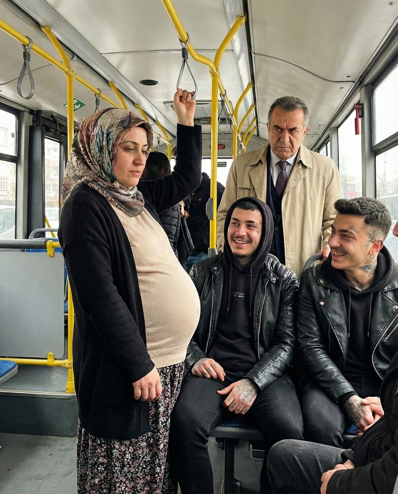 Otobüstekiler Hamile Kadına Yer Vermedi - 1