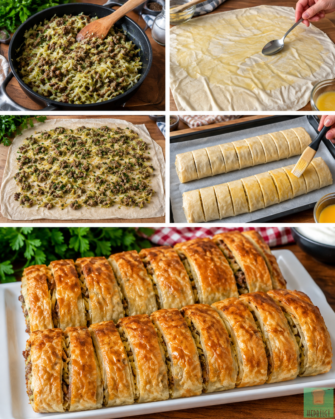 Kıymalı Rulo Börek - 3