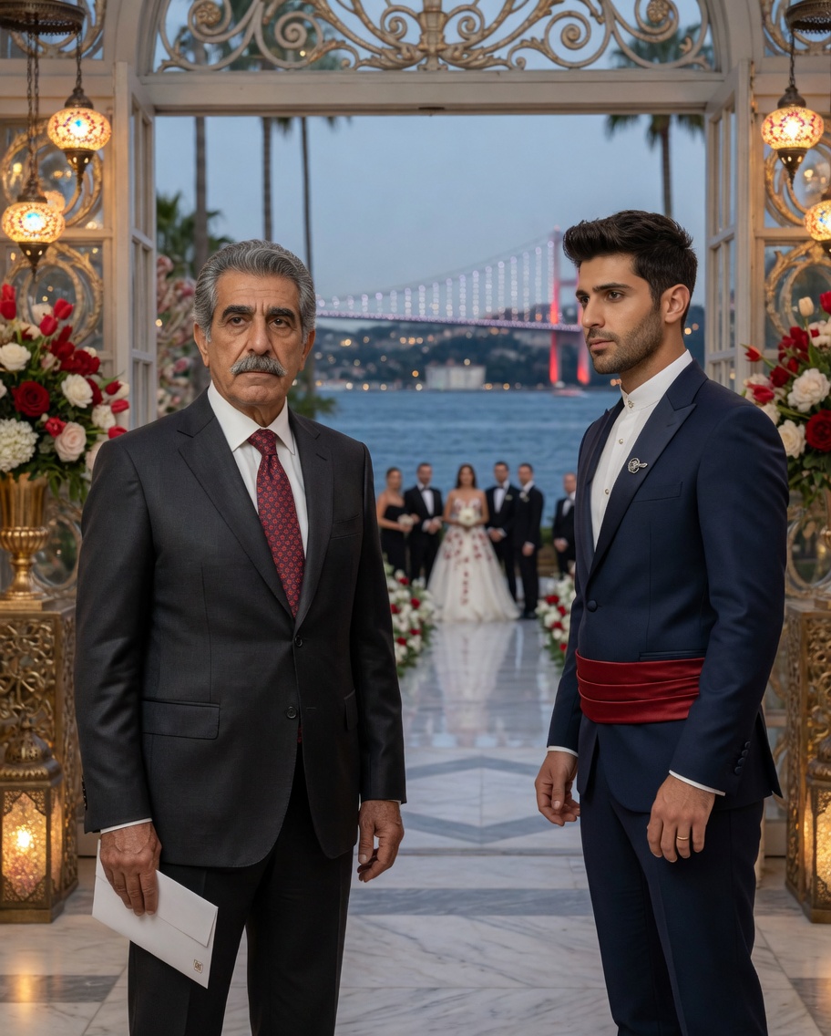 Düğün salonu beyaz ve altın sarısı renklerle dekore edilmişti - 2