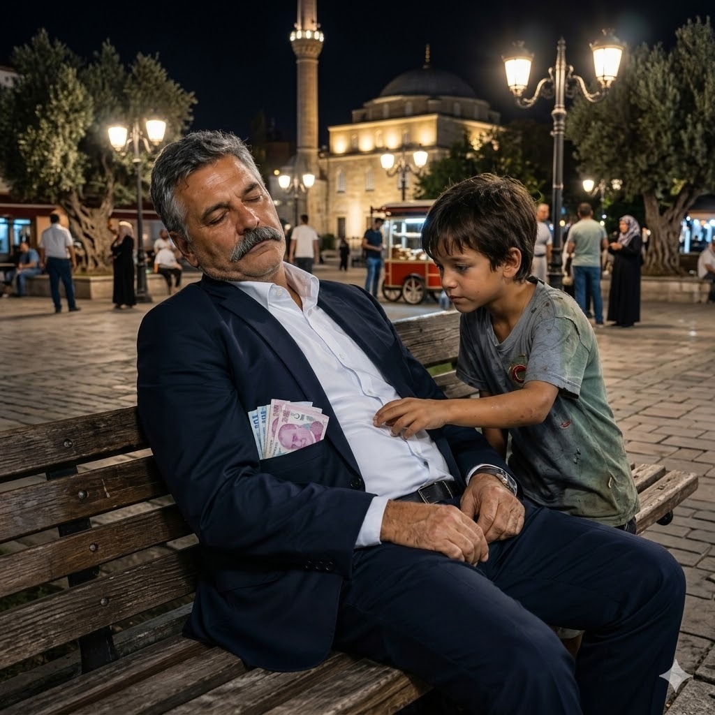 20 bin lirayla uyuyormuş gibi yapıp bir sokak çocuğuna tuzak kurdu - 1