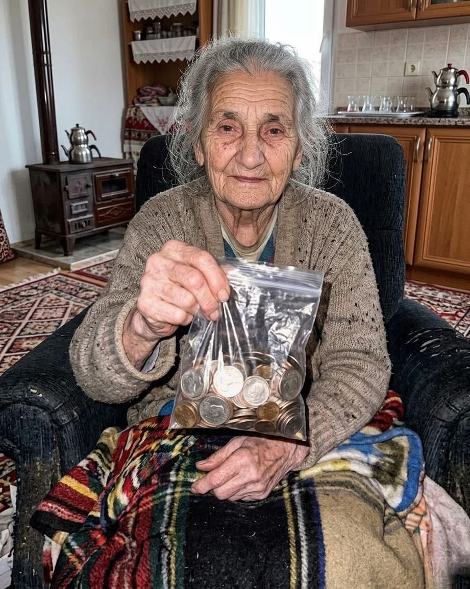 Yaşlı bir kadın, pizzasını bir poşet dolusu bozuk parayla ödemeye çalıştı - 1