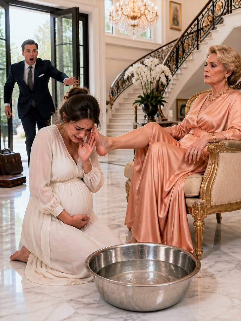 Hamile Eşini Annesinin Önünde Diz Çökmüş Buldu - 1