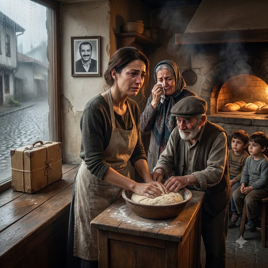 Dul bir kadın yağmur altında iki yaşlıya kucak açtı - 1