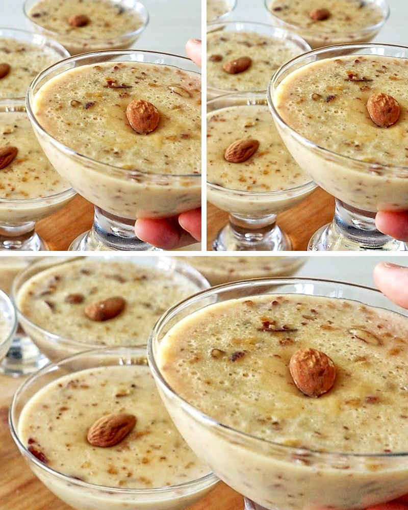 Tam Kıvamında Bademli Muhallebi Tarifi - 3