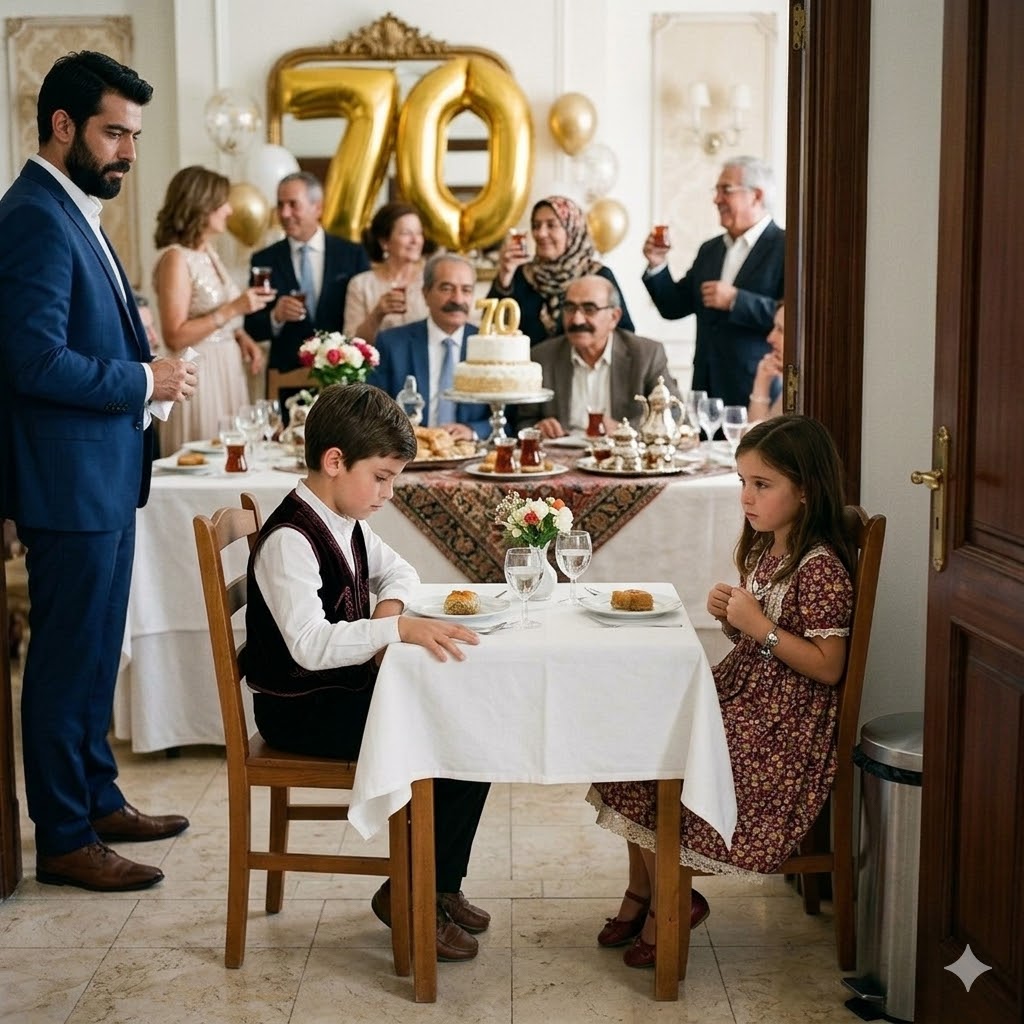 Kayınvalide, aile yemeğinin ortasında torunlarını en arka masaya gönderdi - 1