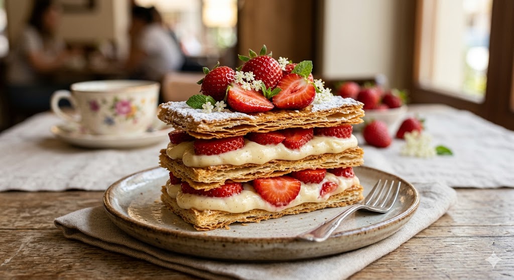 Bu Pasta Çok Başka Çilekli Milföy Pasta Tarifi - 2