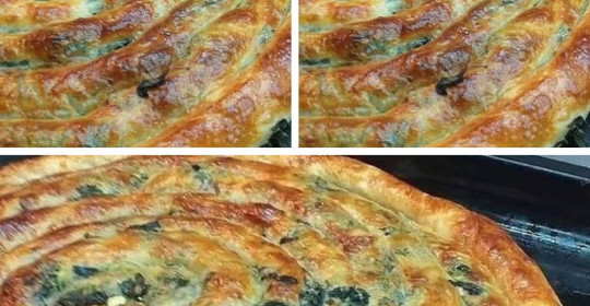 Ispanaklı Pırasalı El Açması Börek Tarifi