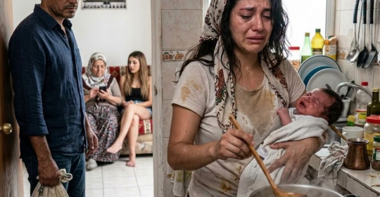 Eş, haftalar boyunca aşağılanmaları, kirli tabakları ve saçma istekleri sessizce sineye çekti