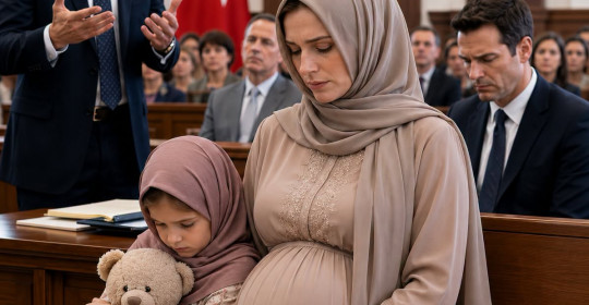 Hamile bir kadın, hakime boşanma talebinde bulundu