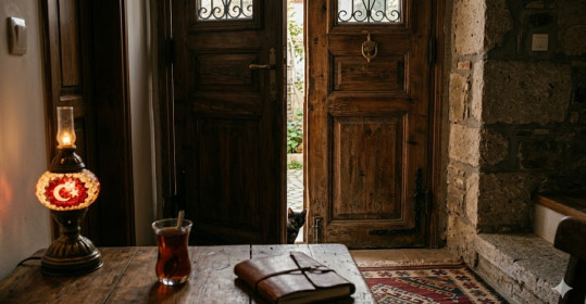 Kapı ana giriş kapısı yavaşça açıldı