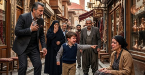 Oğlum bir dilenciyi işaret etti ve fısıldadı