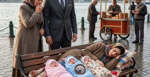 Milyoner, eski eşini bir bankta 3 bebekle uyurken buldu