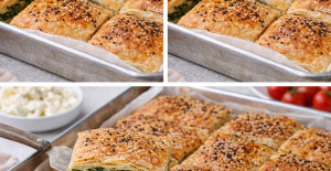 Ispanaklı Pırasalı El Açması Börek Tarifi