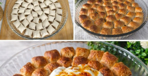 Milföy Hamuruyla Fırında Kıymalı Mantı 10 Dakikada Hazır