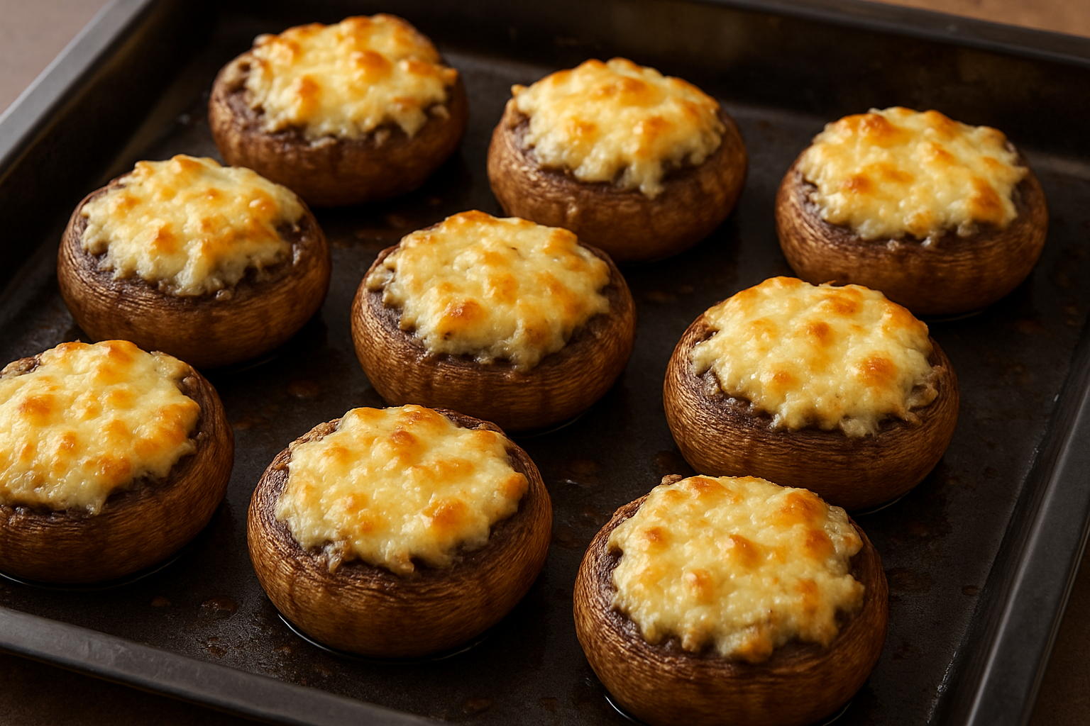 Fırında Kaşarlı Mantar Tarifi - 1