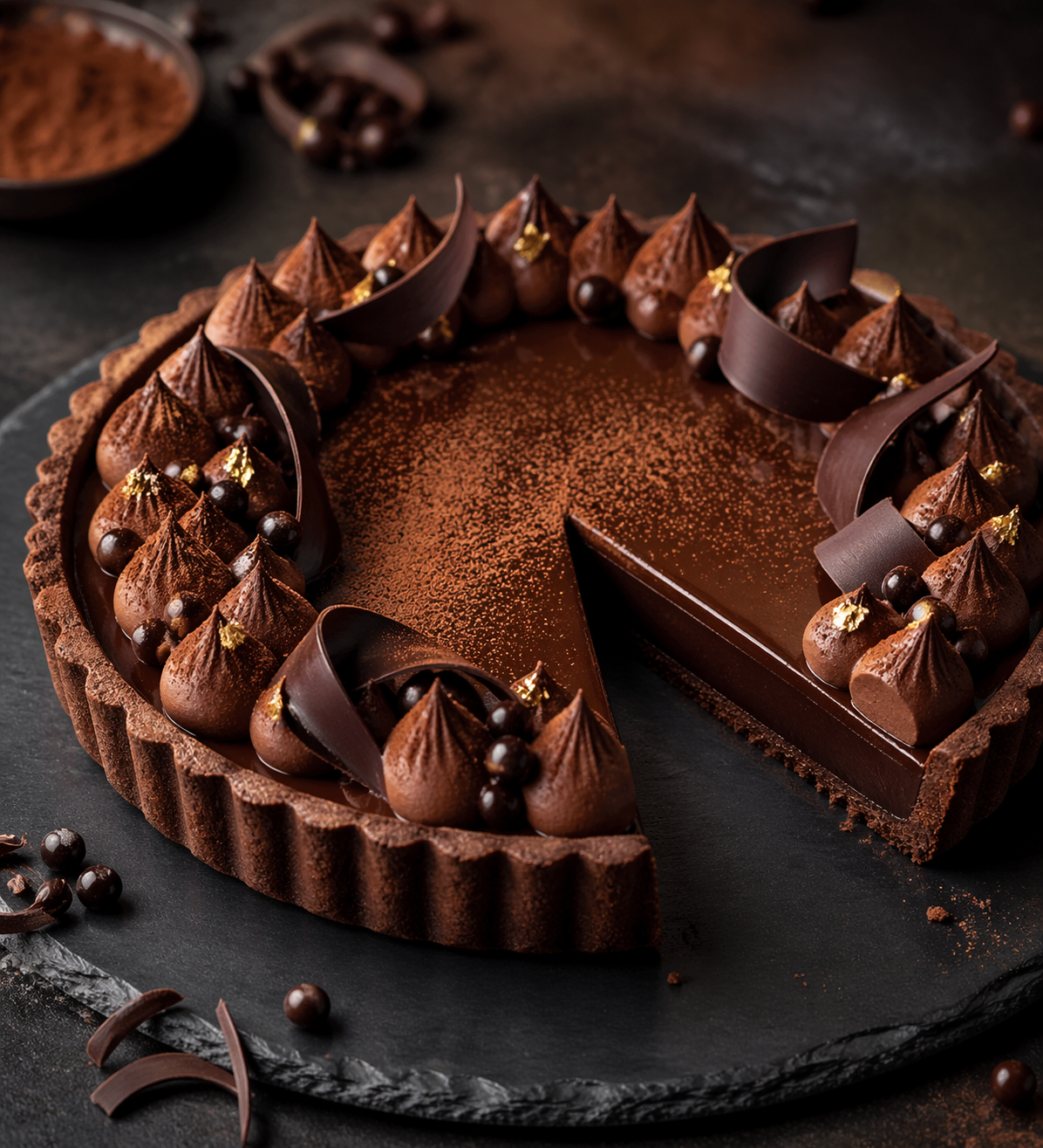 Şık Sunumu İle Kakaolu Tart Pasta Tarifi - 2