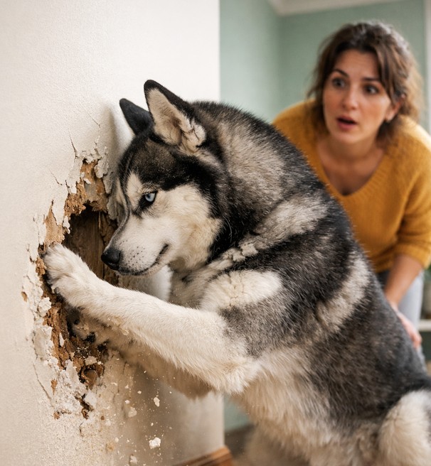 Köpeğim, sekiz aylık kızımın beşiğinin arkasındaki duvarı - 1