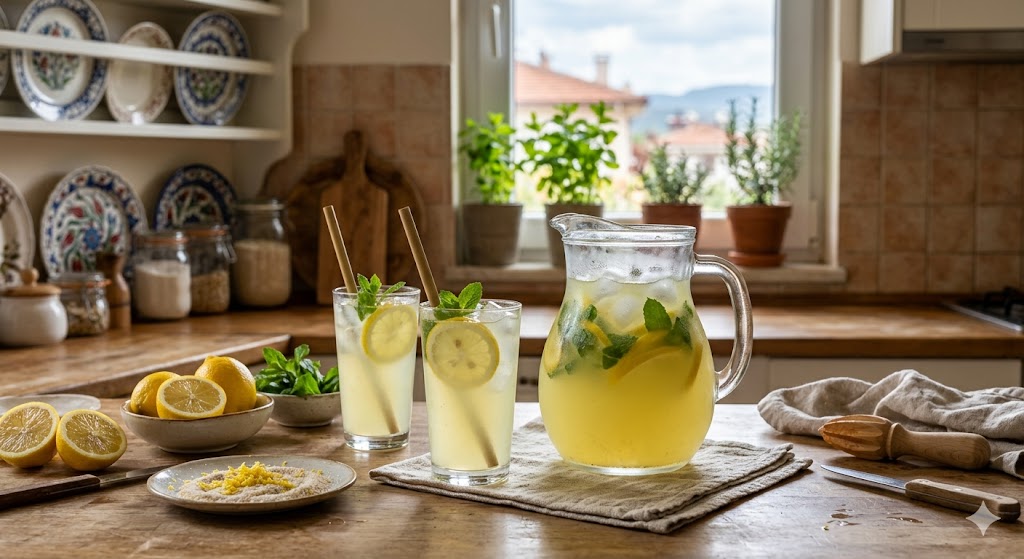 İçinizi Ferahlatacak Ev Yapımı Buz Gibi Limonata Tarifi - 1