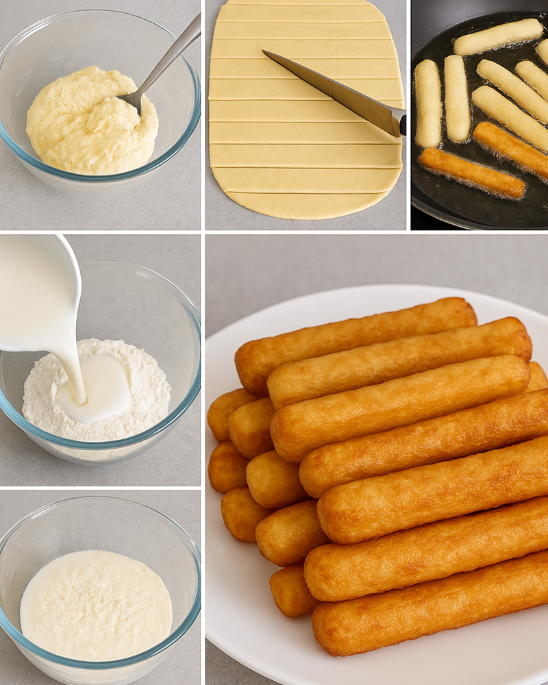 Mayasız, Zahmetsiz, Mis Gibi Kabaran Çubuk Pişi Tarifi - 1