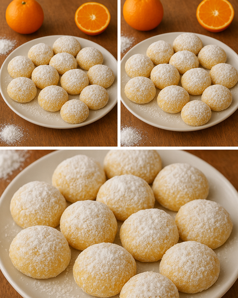 Mandalinalı Pudra Şekerli Kurabiye Tarifi - 3