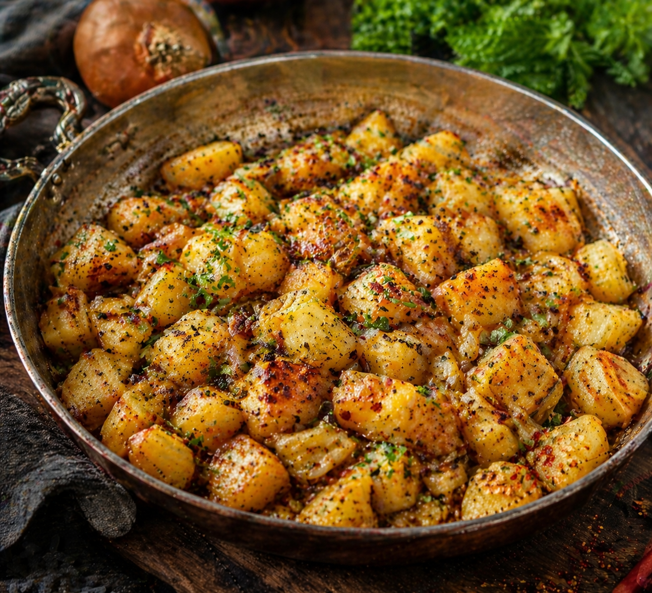 Kolay Yemek Soğanlı Patates Kavurma Tarifi - 1