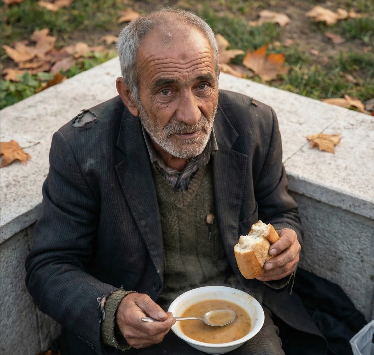 Her sabah parkta bankta uyuyan o evsiz adam - 1